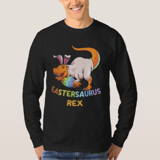 Eastersaurus Rex Easter Rex Dinosaur Bunny Kids Di T-Shirt