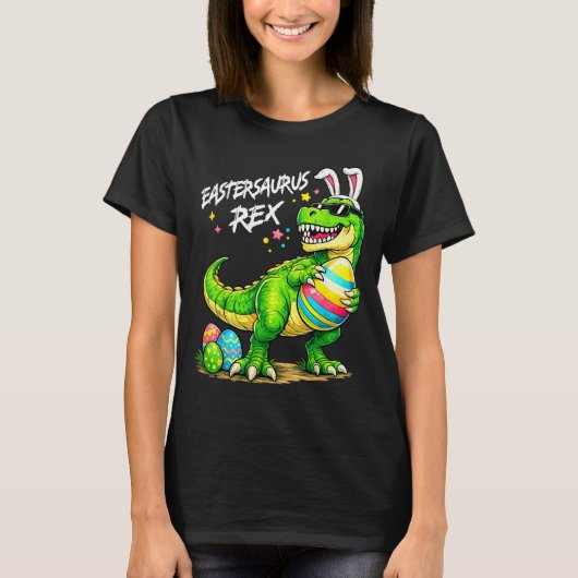 Eastersaurus Rex Funny Dinosaur Easter T Rex Bunny T-Shirt (Vorderseite)