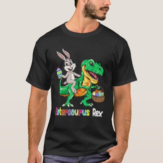 Eastersaurus Rex Trex Easter Bunny Dino Boys Kids T-Shirt (Vorderseite)