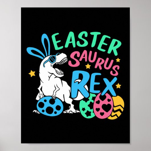 Eastersaurus T-Rex Oster Tag Tee, Süße Osterhase Poster (Vorne)