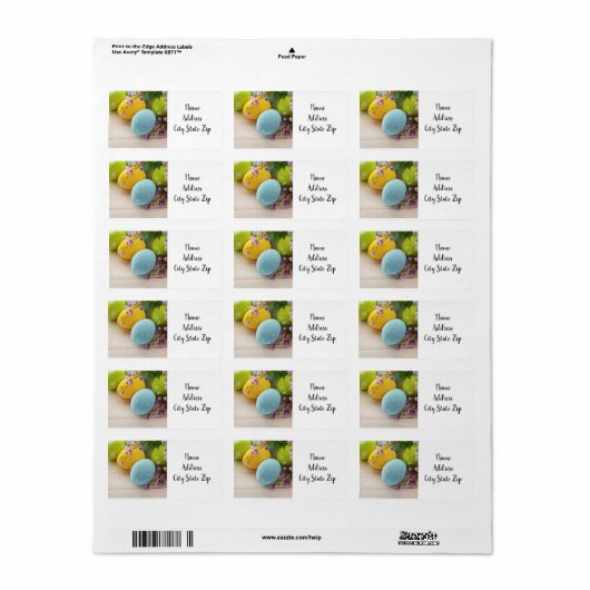 **EASTERURLAUB** FESTIVADRESSE ETIKETTEN ADRESSAUFKLEBER (Vorne)