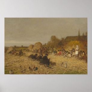 Eastman Johnson - Husking Bee, Insel Nantucket Poster