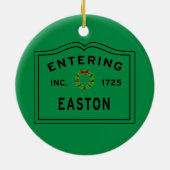 Easton MA Weihnachten Keramik Ornament (Hinten)