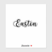 Easton Name - Handgeschriebene Kalligrafie Aufkleber (Blatt)