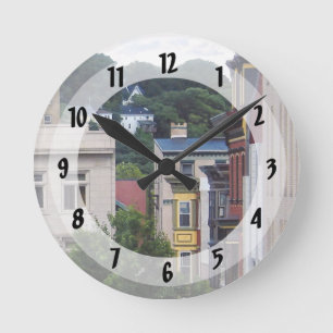 Easton PA - Ansicht aus Fenster Runde Wanduhr