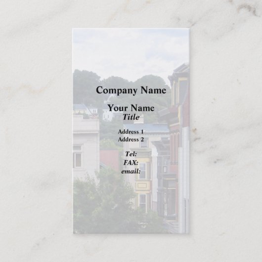 Easton PA - Ansicht aus Fenster Visitenkarte (Vorderseite)