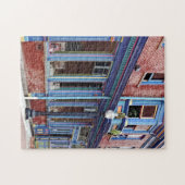 Easton PA - Straße mit offener Tür Puzzle (Horizontal)