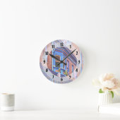 Easton PA - Street with Bay Window Runde Wanduhr (Zuhause)