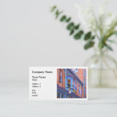 Easton PA - Street with Bay Window Visitenkarte (Stehend Vorderseite)