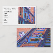 Easton PA - Street with Bay Window Visitenkarte (Vorne/Hinten)