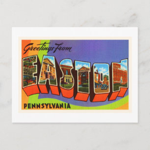 Easton Pennsylvania PA Old Vintage Travel Souvenir Postkarte