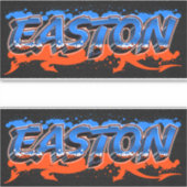 Easton Vorname Name Graffiti Aufkleber Sticker (Vorderseite)