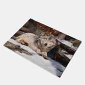 Easttern Gray Wolf Fußmatte (Schrägansicht)