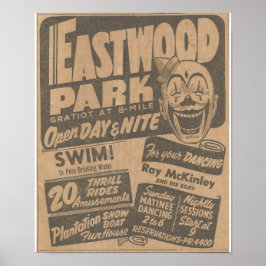 Eastwood Amusement Park, Michigan, 1948 Ad. Poster