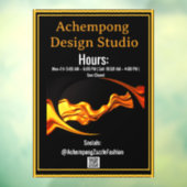 Easy-Apply Luxury: Achempong Residue-Free Store HR Fensteraufkleber (Blatt 3)