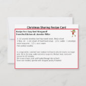 Easy Beef Stroganoff Rezept Sharing Weihnachtskart (Rückseite)