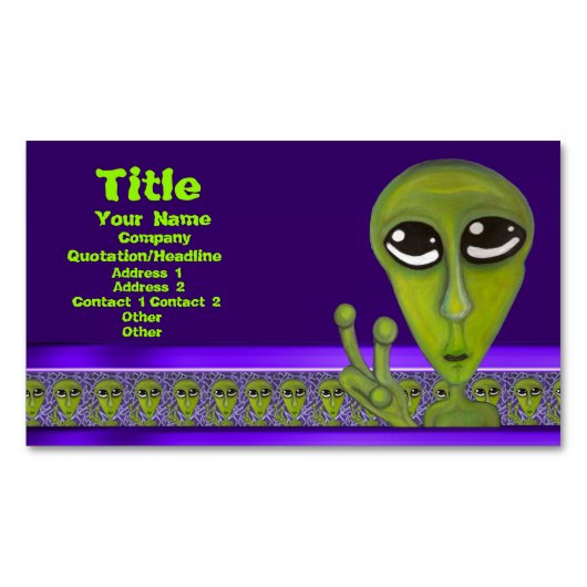 Easy Bein Green Magnetische Visitenkarte (Vorderseite)