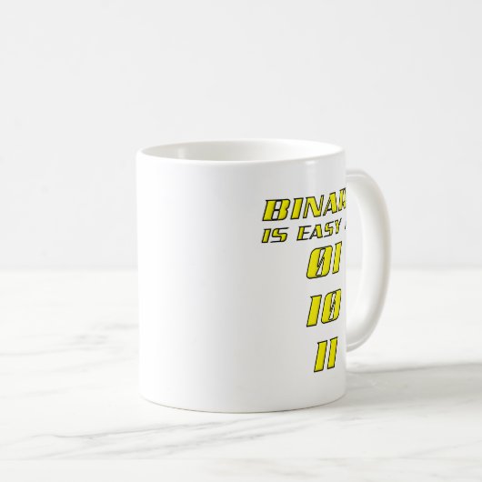 Easy Binary Funny Mug Kaffeetasse (VorderseiteRechts)