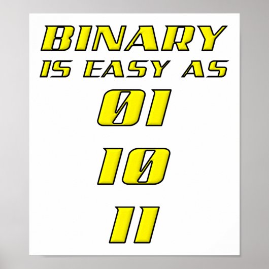 Easy Binary Funny Poster (Vorne)