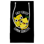 Easy Cheesy Lemon Squeezy Funny Food Puff Dark BG Kleine Geschenktüte (Vorderseite)