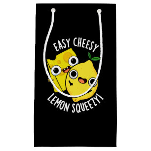 Easy Cheesy Lemon Squeezy Funny Food Puff Dark BG Kleine Geschenktüte