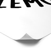 Easy Cheesy Lemon Squeezy Funny Food Puff Poster (Ecke)