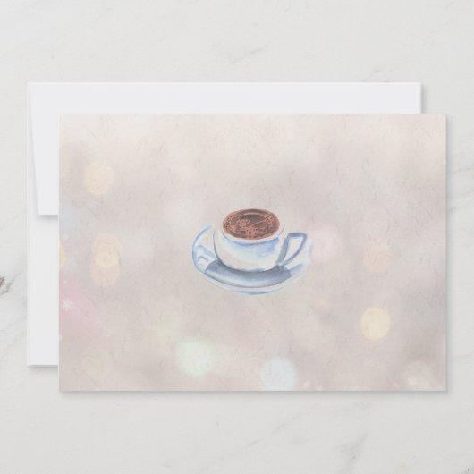 Easy Coffee Shop Menü Stil Weihnachten Party Einladung (Rückseite)