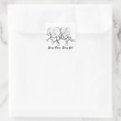 Easy Come, Easy Go! Quadratischer Aufkleber (Tasche)