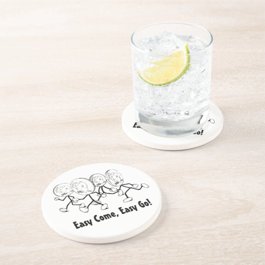 Easy Come, Easy Go! Sandstein Untersetzer (Seite)