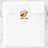 Easy Comet Easy Go Funny Astronomie Pun Runder Aufkleber (Tasche)