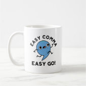 Easy Comma Easy Go Funny Punctuation Pub Kaffeetasse (Links)
