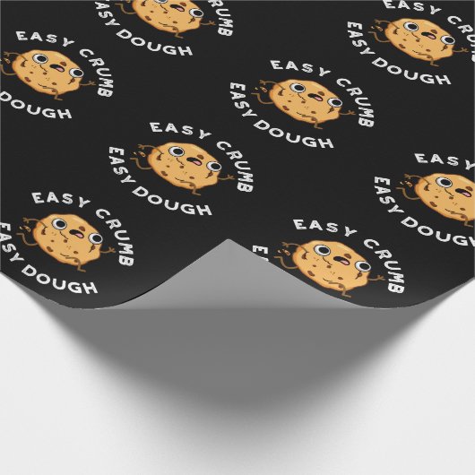 Easy Crumb Easy Dough Funny Cookie Pub Dark BG Geschenkpapier (Ecke)