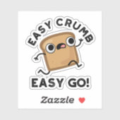 Easy Crumb Easy Go Funny Bread Pub Aufkleber (Blatt)