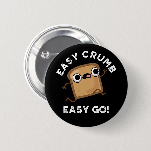 Easy Crumb Easy Go Funny Brot Pub Dark BG Button (Vorne & Hinten)