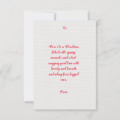 Easy Custom Cute Shih Tzu With Girl Xmas Card Dankeskarte (Rückseite)