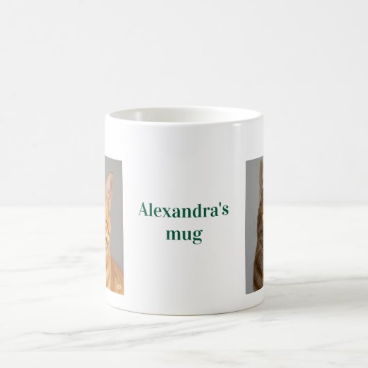 Easy Customization Pet Photo Name Pet Lover gift Kaffeetasse (Mittel)