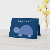 Easy Does It blue turtle recovery card Karte (Gelbe Blume)