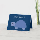 Easy Does It blue turtle recovery card Karte (Vorderseite)