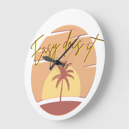 Easy Does it Clock Große Wanduhr (Winkel)