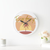 Easy Does it Clock Große Wanduhr (Zuhause)