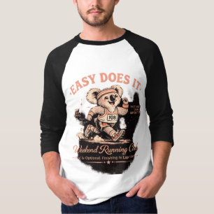 Easy Does It Wochenend-Laufclub Retro-Koala-T-Shir T-Shirt