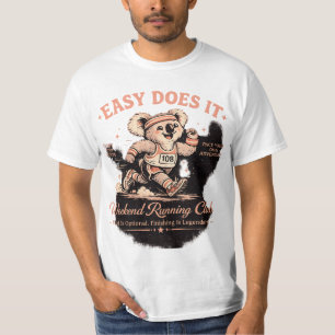 Easy Does It Wochenend-Laufclub Retro-Koala-T-Shir T-Shirt