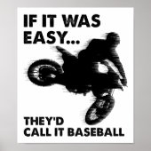 Easy ist Baseball Funny Poster (Vorne)