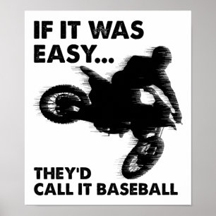 Easy ist Baseball Funny Poster