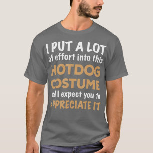 Easy Lazy Hotdog Halloween-Kostüm T-Shirt