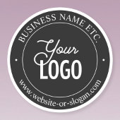 Easy Logo Replacement & Customizable Text | Black Aufkleber