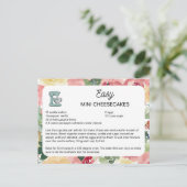 Easy Mini Cheesecake Postkarte (Stehend Vorderseite)