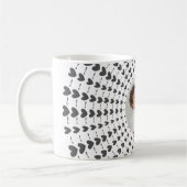 Easy Modern & Trendy One Photo & Gray Hearts Kaffeetasse (Links)