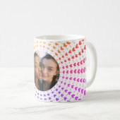 Easy Modern & Trendy One Photo & Multi Hearts Kaffeetasse (VorderseiteRechts)