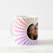 Easy Modern & Trendy One Photo & Multi Hearts Kaffeetasse (Vorderseite Links)